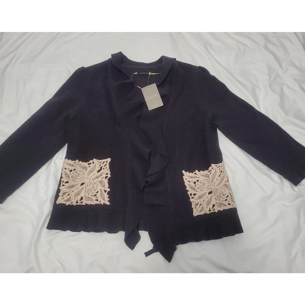 NEW Anthropologie Lace Attache Cardigan by Leifsdottir Size L